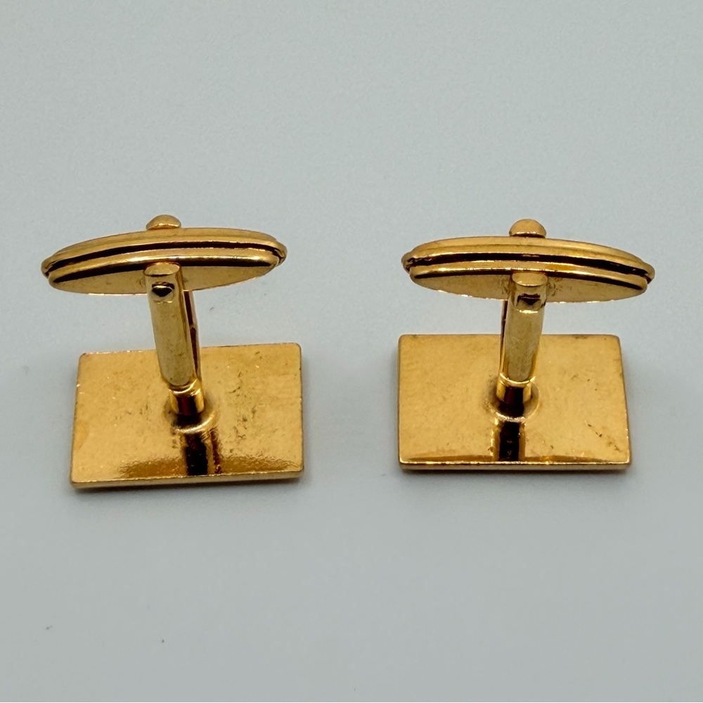 Men’s Vintage Nina Ricci Gold Plated Cuff Links - Picture 2 of 4